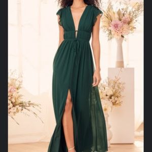 Emerald dress from Lulu’s